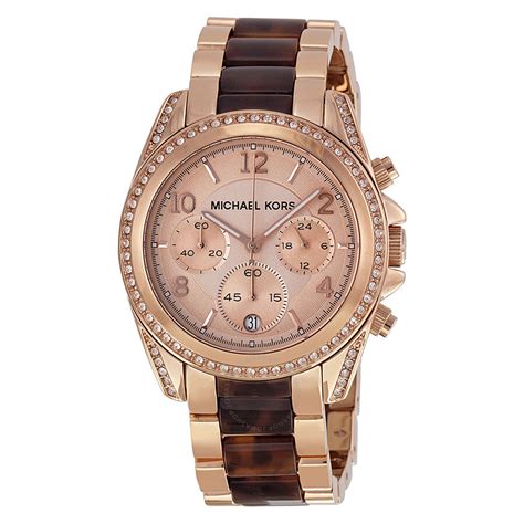 michael kors rose gold chunky watch